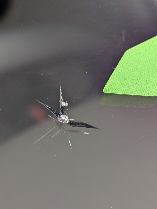 CX-30ウインドリペア1.5cmのひび割れ