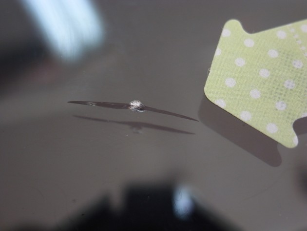 飛び石 ガラス修理