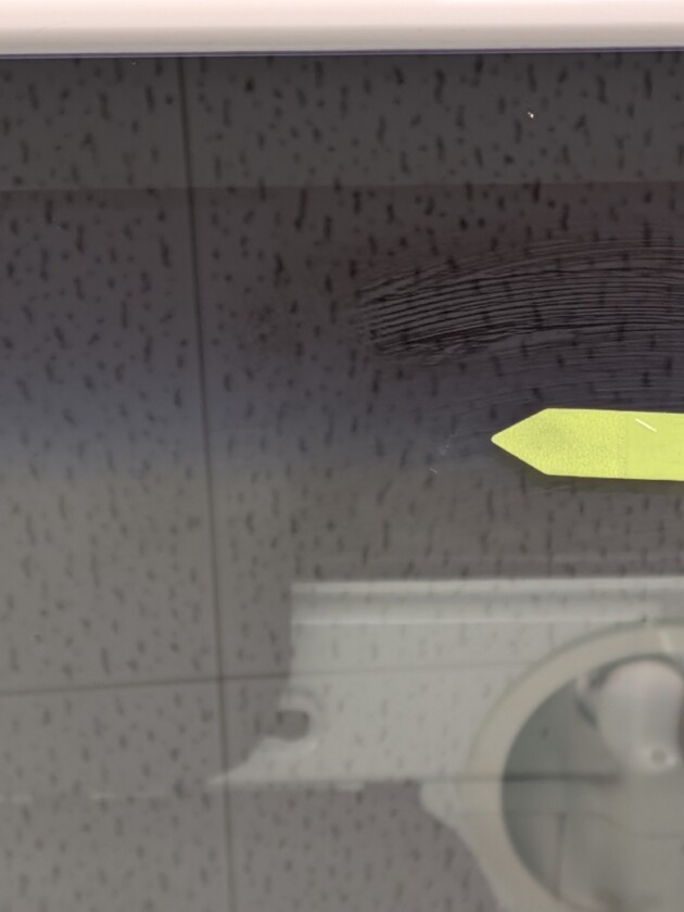 ハイゼットトラック2.1cmのひび割れ